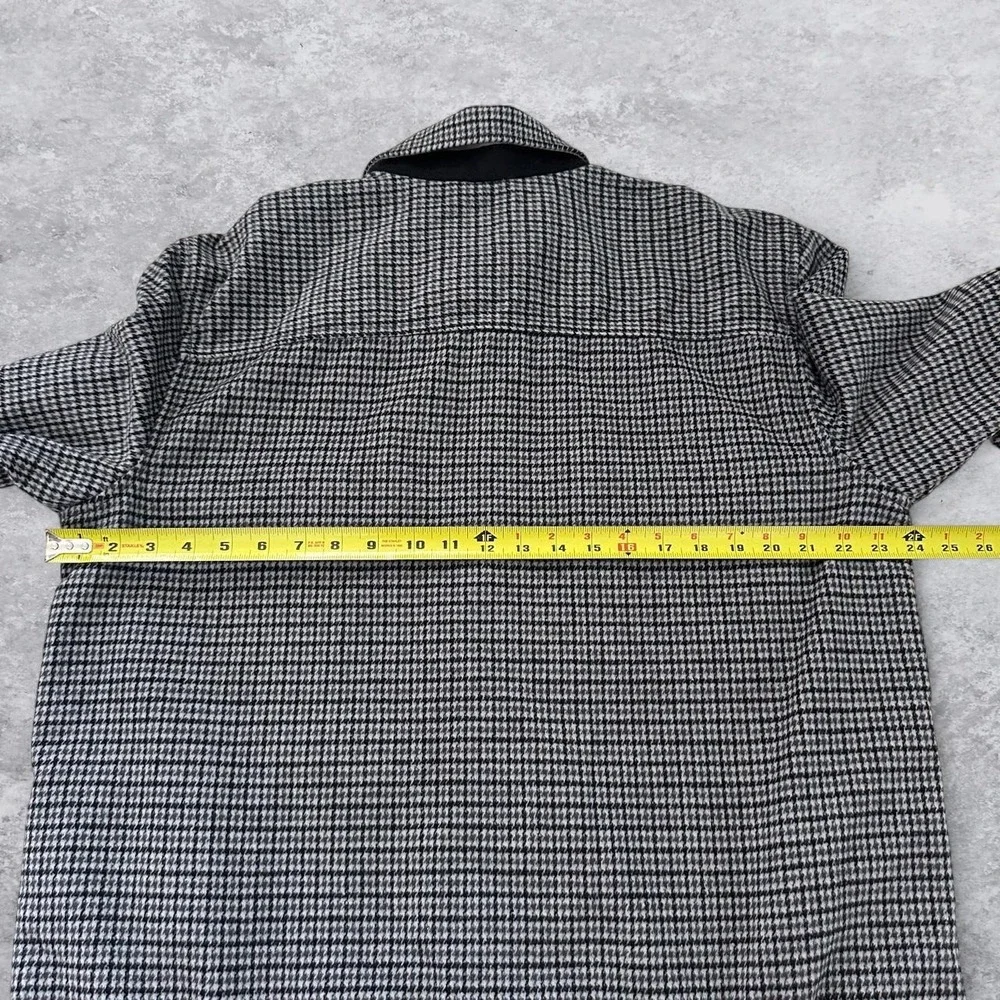 NWOT Old Navy Mens Grey Houndstooth Button Front Lined Shirt Jacket Shacket L